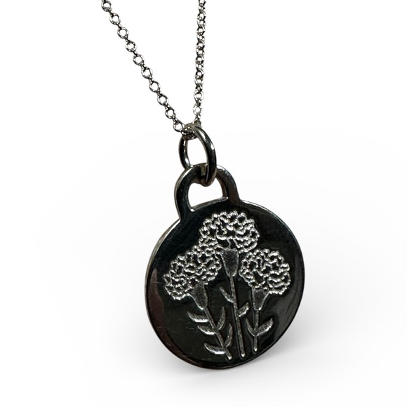 Tiffany & Co. Go Women 2022 Sterling Silver Flower Medallion Necklace